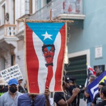 Puerto Rico flag Pedro Albizu Campos protest